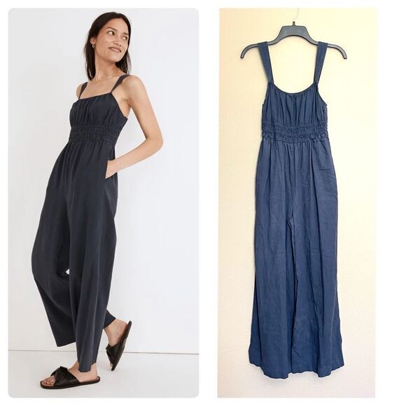 Madewell Linen Blend Sophie Tank Wide Leg Jumpsuit - Picture 1 of 11